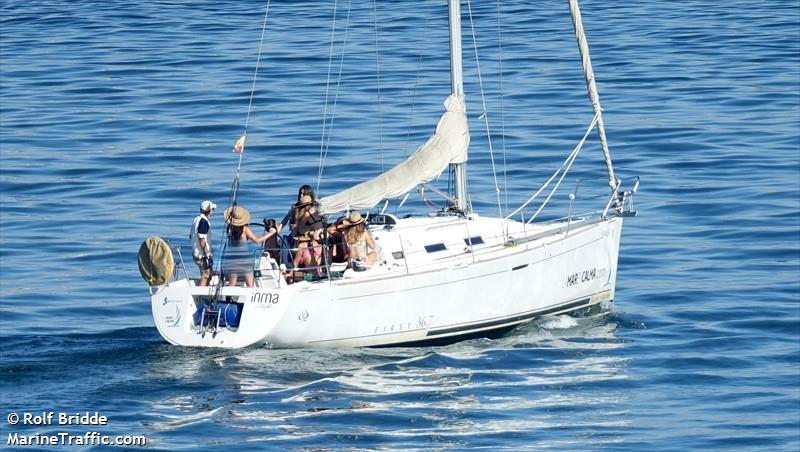 inma (Sailing vessel) - IMO , MMSI 225952160 under the flag of Spain