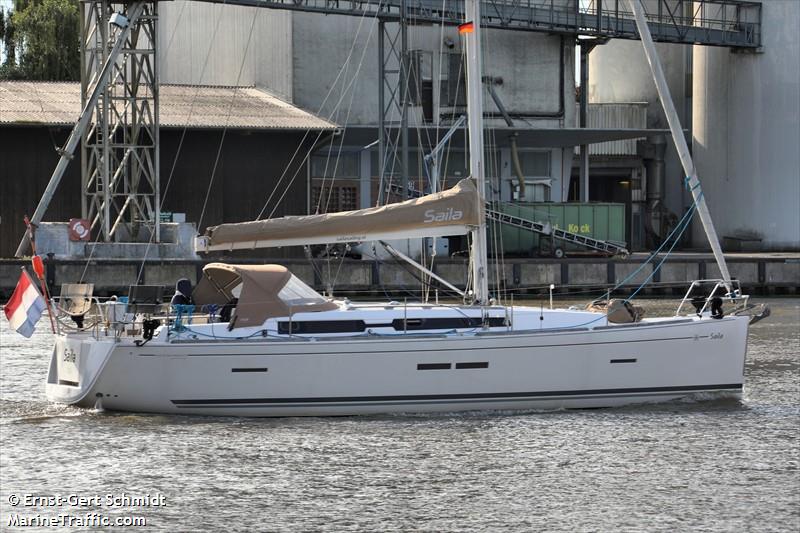 saila (Sailing vessel) - IMO , MMSI 244740318, Call Sign PC5185 under the flag of Netherlands