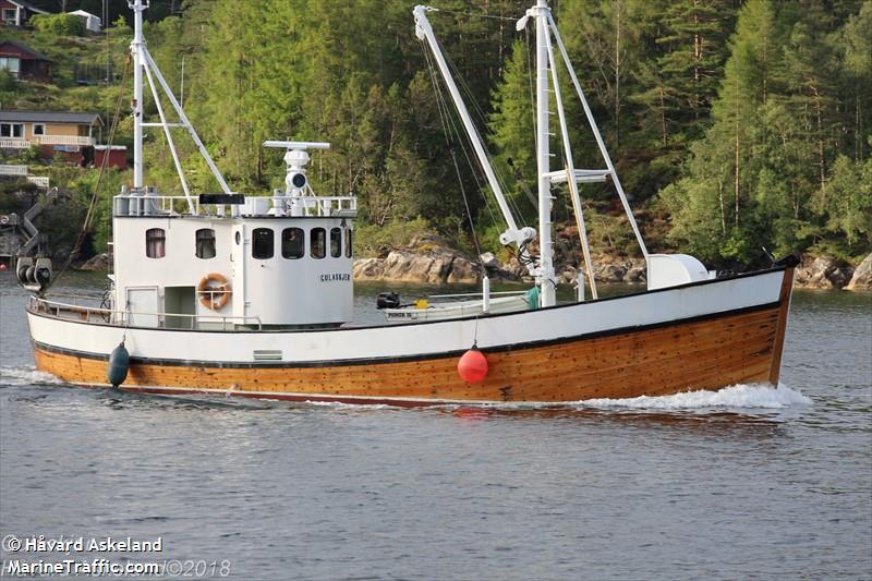 gulaskjaer () - IMO , MMSI 257252820, Call Sign LM 4261 under the flag of Norway