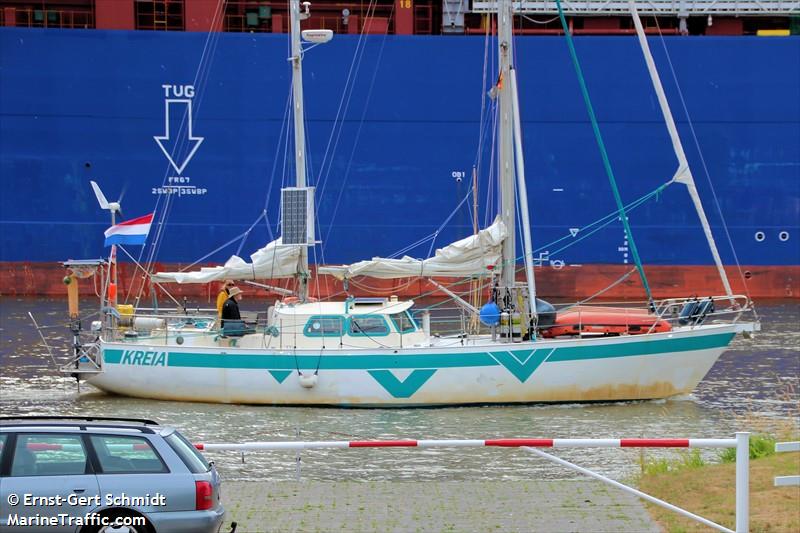 kreia (Sailing vessel) - IMO , MMSI 244750968, Call Sign PC3159 under the flag of Netherlands