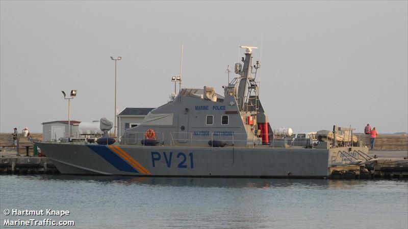 evagoras (Law enforcment) - IMO , MMSI 210784000, Call Sign P3XY9 under the flag of Cyprus
