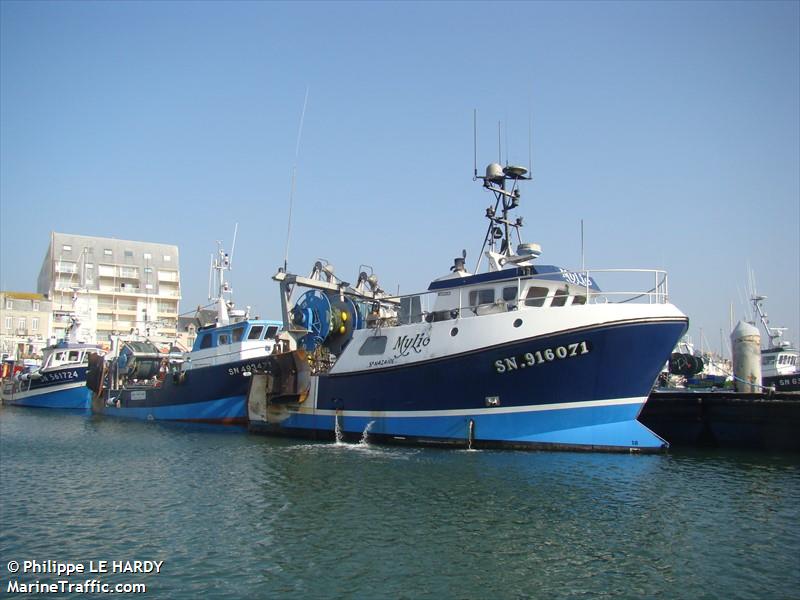 fv mylio (Fishing vessel) - IMO , MMSI 228249800, Call Sign FWYZ under the flag of France