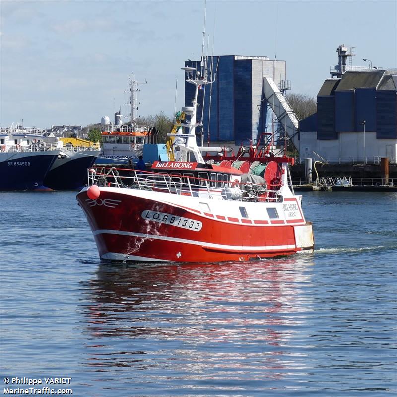 fv billabong (Fishing vessel) - IMO , MMSI 228380000, Call Sign FHGI under the flag of France