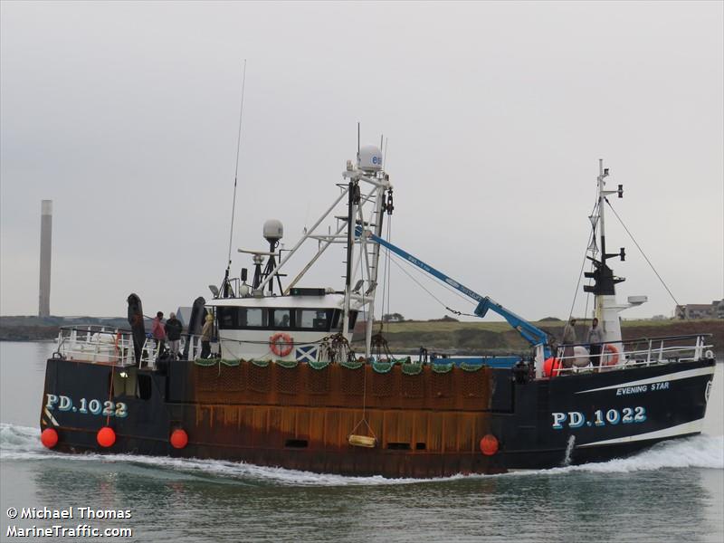 gv evening star (Fishing vessel) - IMO , MMSI 235006716, Call Sign MNEP3 under the flag of United Kingdom (UK)