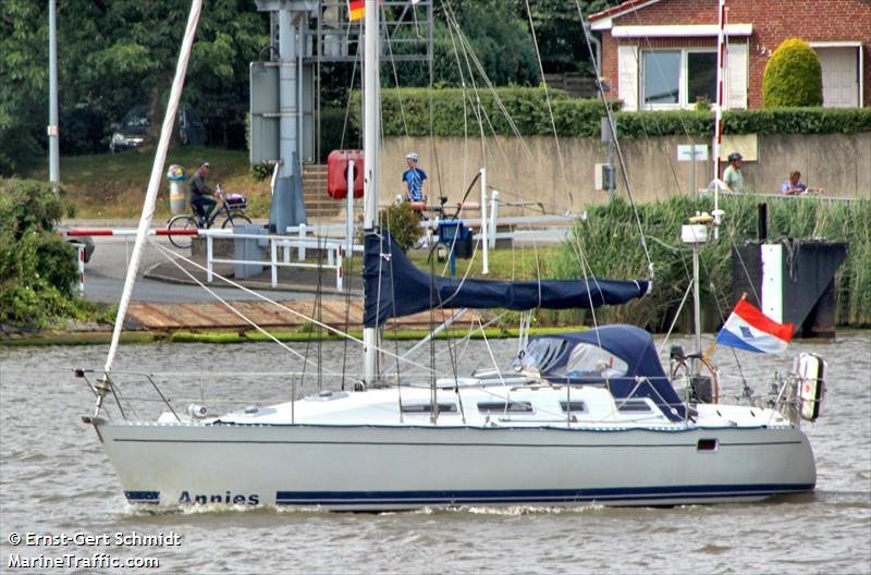annies (Sailing vessel) - IMO , MMSI 244620116, Call Sign PD9965 under the flag of Netherlands