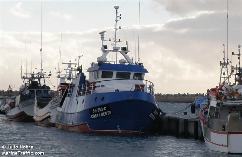 costa oeste (Fishing vessel) - IMO , MMSI 263416770, Call Sign CUNK3 under the flag of Portugal