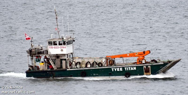 tyee titan () - IMO , MMSI 316013941, Call Sign NONE under the flag of Canada