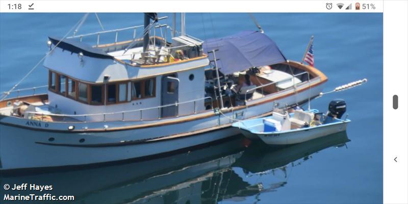 anna d (Pleasure craft) - IMO , MMSI 338202605 under the flag of USA