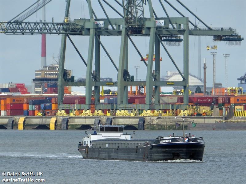 confiance (Cargo ship) - IMO , MMSI 244650830, Call Sign PD8107 under the flag of Netherlands