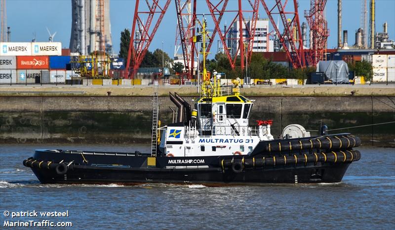 multratug 31 (Tug) - IMO 9695614, MMSI 244870671, Call Sign PDDV under the flag of Netherlands