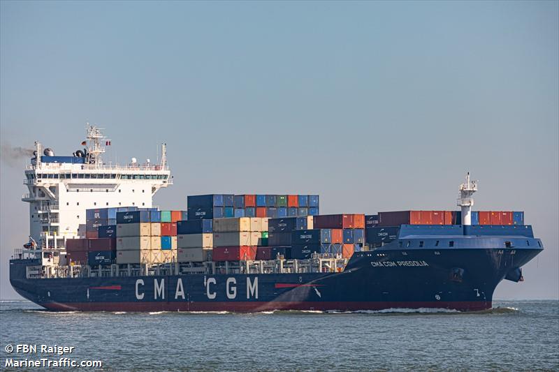 cma cgm pregolia (Container Ship) - IMO 9745500, MMSI 248659000, Call Sign 9HA4748 under the flag of Malta