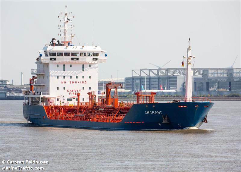 amarant (Chemical/Oil Products Tanker) - IMO 9260407, MMSI 255623000, Call Sign CQSF under the flag of Madeira