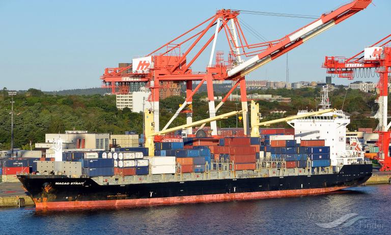 macao (Container Ship) - IMO 9362724, MMSI 255805611, Call Sign CQFJ under the flag of Madeira