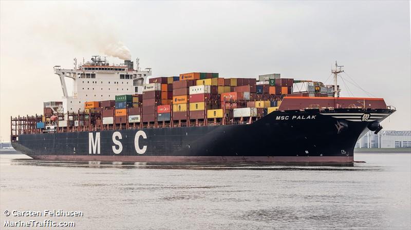 msc palak (Container Ship) - IMO 9735206, MMSI 255805865, Call Sign CQZL under the flag of Madeira