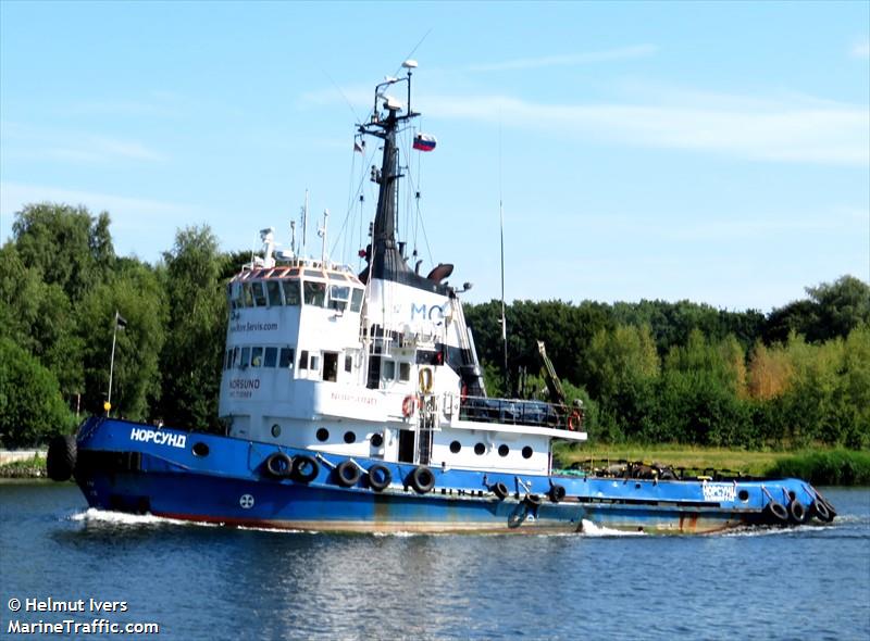 norsund (Tug) - IMO 7120689, MMSI 273350540, Call Sign UBXH4 under the flag of Russia