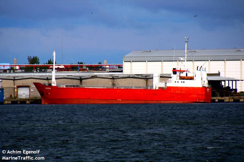 darina (Ro-Ro Cargo Ship) - IMO 7700582, MMSI 276849000, Call Sign ESLJ under the flag of Estonia