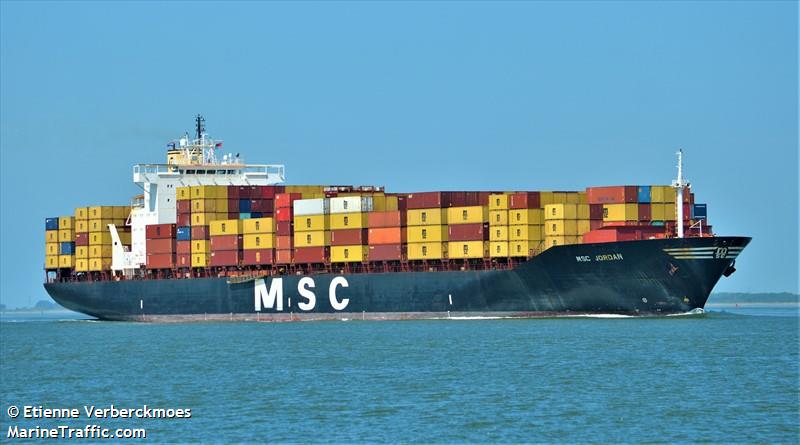 msc jordan (Container Ship) - IMO 8918980, MMSI 355194000, Call Sign HPMK under the flag of Panama