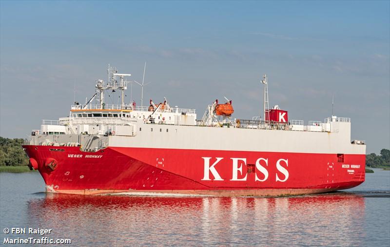 weser highway (Vehicles Carrier) - IMO 9065417, MMSI 355390000, Call Sign H9DD under the flag of Panama