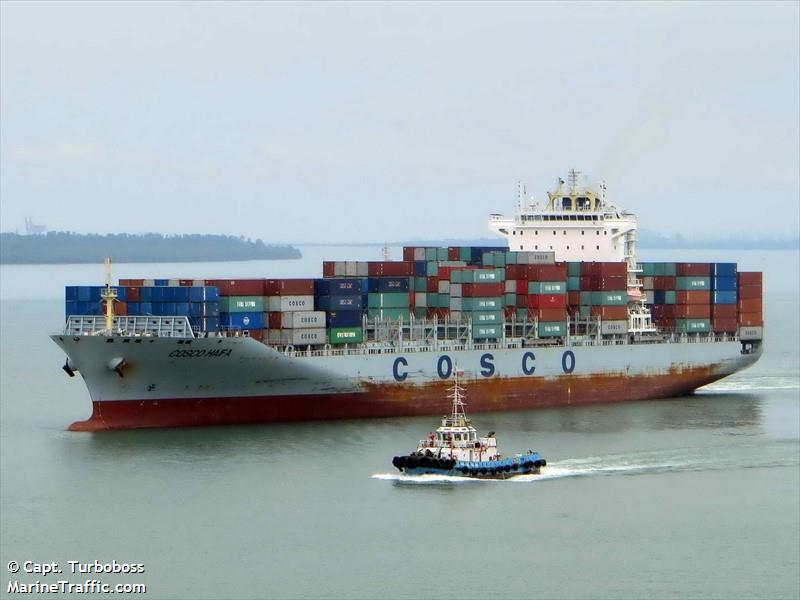 cosco haifa (Container Ship) - IMO 9484338, MMSI 477077700, Call Sign VRKV6 under the flag of Hong Kong