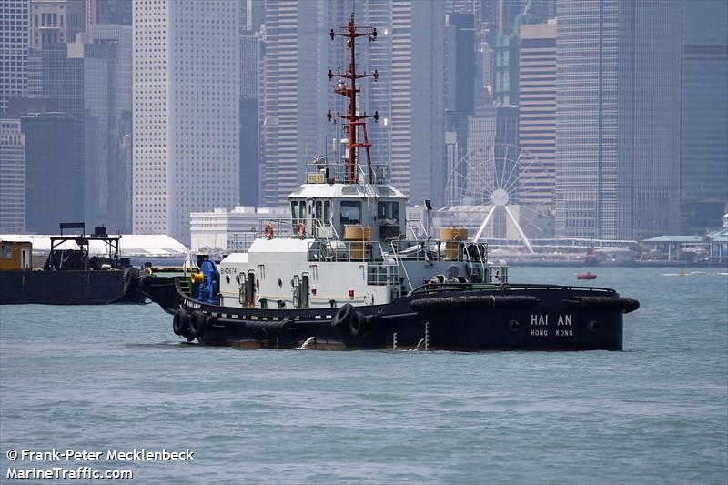 hai an (Tug) - IMO , MMSI 477335800, Call Sign VRLE8 under the flag of Hong Kong