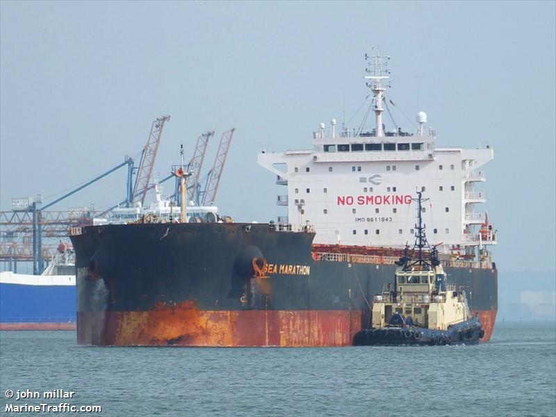 sea marathon (Bulk Carrier) - IMO 9611943, MMSI 538006631, Call Sign V7PH3 under the flag of Marshall Islands