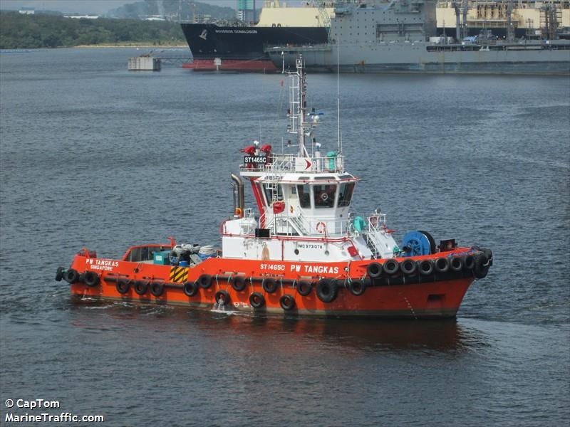 pw tangkas (Tug) - IMO 9731078, MMSI 564474000, Call Sign 9V2435 under the flag of Singapore