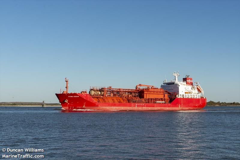 stina kosan (LPG Tanker) - IMO 9374569, MMSI 565842000, Call Sign 9VLP5 under the flag of Singapore