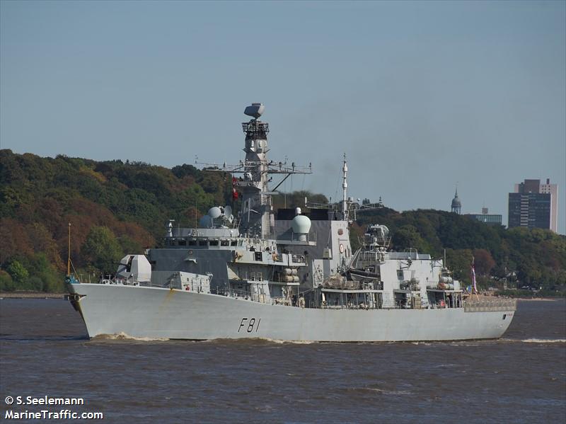warship sutherland () - IMO 8949707, MMSI 234639000, Call Sign GCOZ under the flag of United Kingdom (UK)