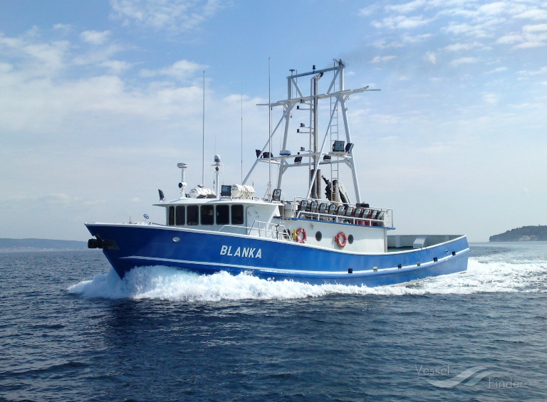 blanka (Fishing Vessel) - IMO 9241566, MMSI 238400840, Call Sign 9AA4508 under the flag of Croatia
