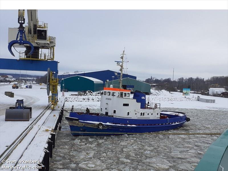 athos (Towing vessel) - IMO , MMSI 265566880, Call Sign SKGD under the flag of Sweden
