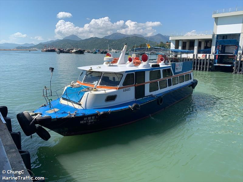 new legend 28 (Passenger ship) - IMO , MMSI 477996554, Call Sign VRS5854 under the flag of Hong Kong