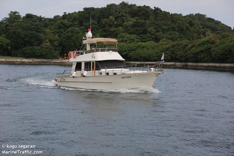 le tara (Pleasure craft) - IMO , MMSI 563063290 under the flag of Singapore