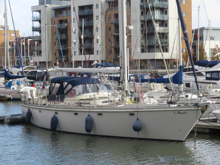 t-shanti (Sailing vessel) - IMO , MMSI 232027714, Call Sign MWZM7 under the flag of United Kingdom (UK)