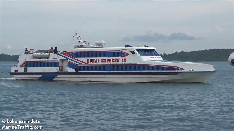 dumai express12 (Passenger ship) - IMO , MMSI 525009091, Call Sign YB3429 under the flag of Indonesia