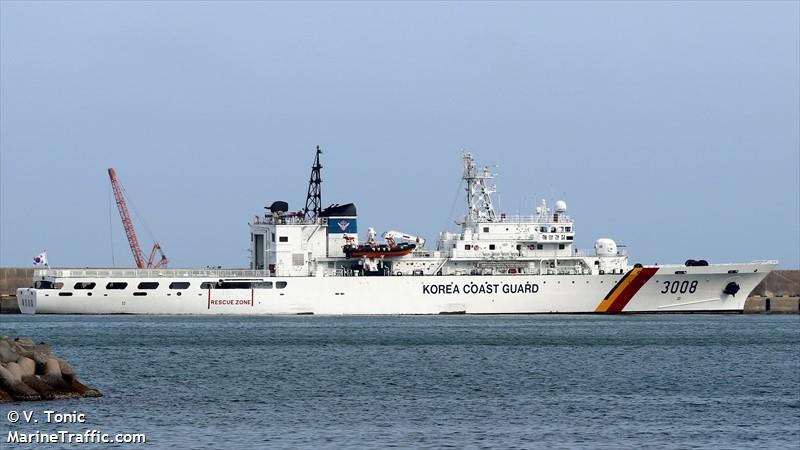 koreacoastguard 3008 () - IMO , MMSI 441322000, Call Sign SSD under the flag of Korea