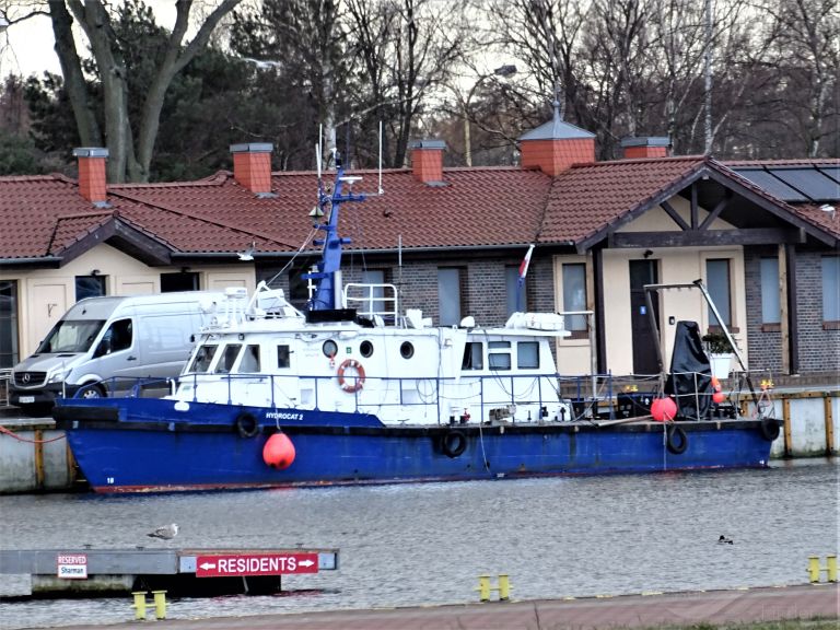 hydrocat 2 (Dredging or UW ops) - IMO , MMSI 261045050, Call Sign SPG4738 under the flag of Poland