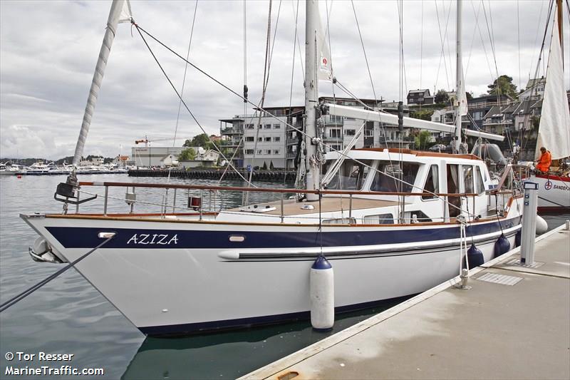 aziza (Pleasure craft) - IMO , MMSI 265706870, Call Sign SFC8652 under the flag of Sweden