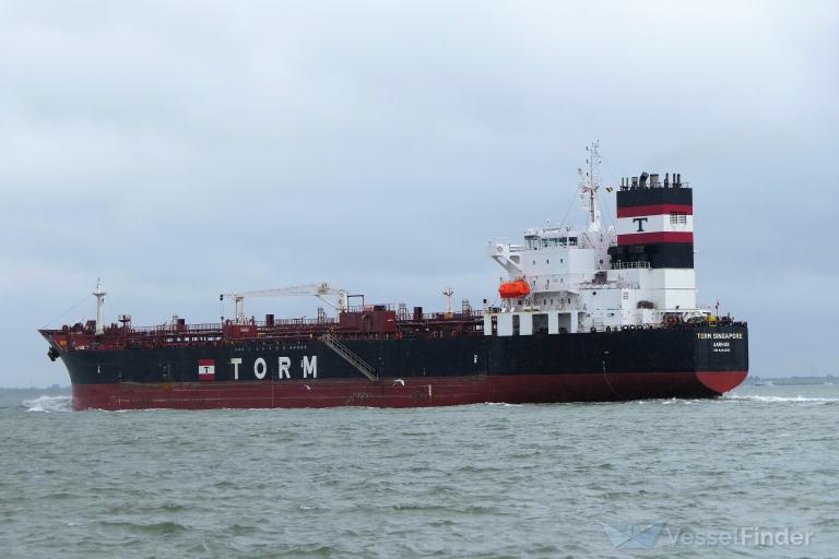 torm singapore (Chemical/Oil Products Tanker) - IMO 9434230, MMSI 219254000, Call Sign OYVD2 under the flag of Denmark