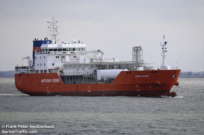 coral sticho (LPG Tanker) - IMO 9685504, MMSI 244790523, Call Sign PCUQ under the flag of Netherlands