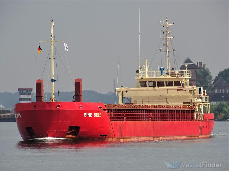 sine bres (General Cargo Ship) - IMO 9364150, MMSI 304225000, Call Sign V2HC3 under the flag of Antigua & Barbuda