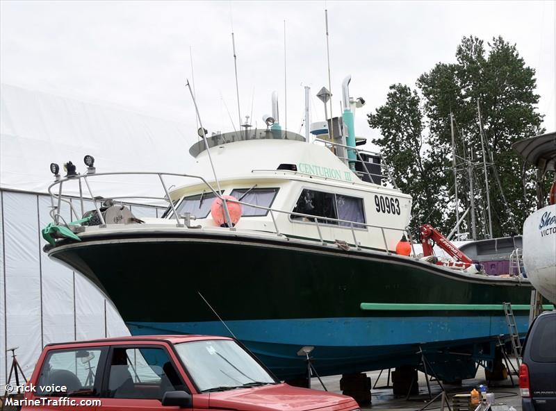 centurion iii (Fishing vessel) - IMO , MMSI 316040219 under the flag of Canada