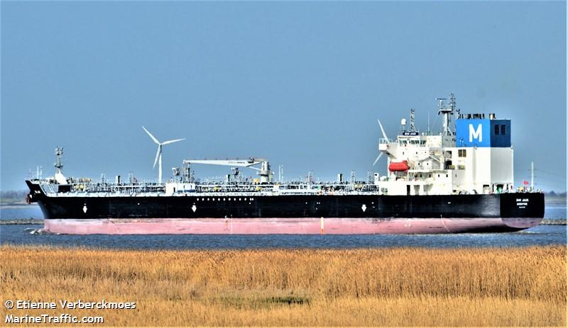 san jack (Chemical/Oil Products Tanker) - IMO 9859181, MMSI 563104100, Call Sign 9V3412 under the flag of Singapore