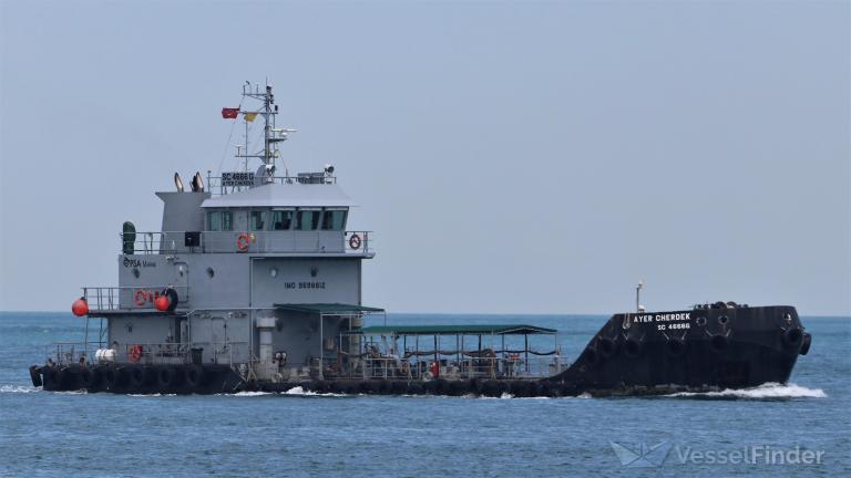 ayer cherdek (Water Tanker) - IMO 9698812, MMSI 565173000, Call Sign 9V2802 under the flag of Singapore