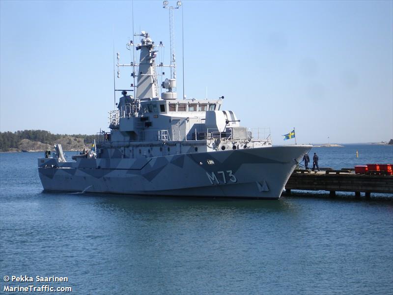 swedish warship m73 (-) - IMO , MMSI 266278000, Call Sign SLMV under the flag of Sweden
