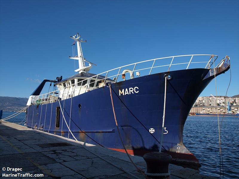 marc (Fishing Vessel) - IMO 8657304, MMSI 238156640, Call Sign 9AA7563 under the flag of Croatia