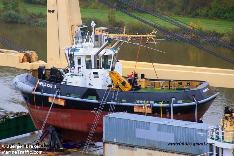 hedayat 3 (Tug) - IMO 9768813, MMSI 377563000, Call Sign J8B5347 under the flag of St Vincent & Grenadines