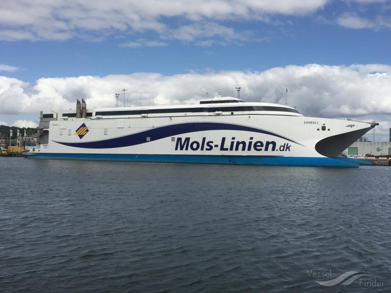 express 2 (Passenger/Ro-Ro Cargo Ship) - IMO 9561356, MMSI 219018172, Call Sign OWMN2 under the flag of Denmark