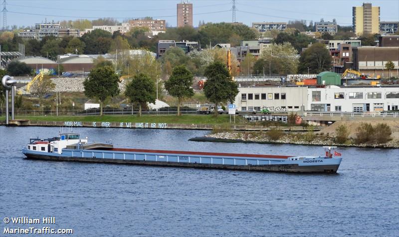 modesta (Cargo ship) - IMO , MMSI 244770416, Call Sign PI3904 under the flag of Netherlands