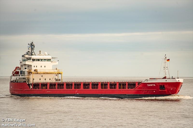 danita (General Cargo Ship) - IMO 9341108, MMSI 255806139, Call Sign CQAC9 under the flag of Madeira