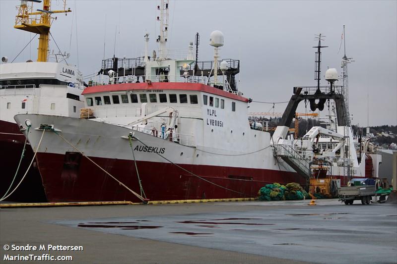 auseklis (Fishing Vessel) - IMO 8315956, MMSI 275500000, Call Sign YLPL under the flag of Latvia